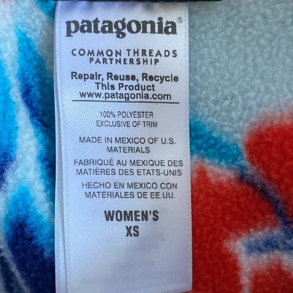 Patagonia Fleece Synchilla Manoa Hawaiian Snap Pullover Size XS - Picture 8 of 12